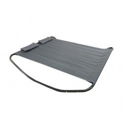 Lit double bain de soleil Monaco en aluminium - Gris anthracite de marque CHALET & JARDIN, référence: J7184400