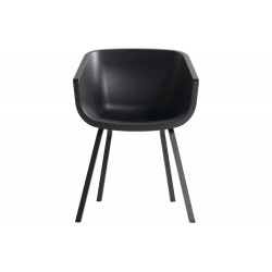 Lot de 2 chaises Amalia Element en résine - pieds en aluminium - Noir de marque CHALET & JARDIN, référence: J7185000