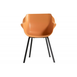 Lot de 2 chaises Sophie Element Armchair en résine - pieds en aluminium - Indian Orange de marque CHALET & JARDIN, référence: J7185500