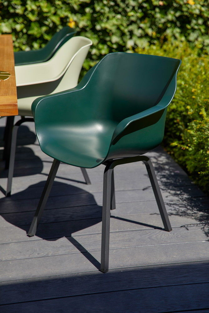 Chalet & Jardin Lot de 2 chaises Sophie Element Armchair en résine pieds en aluminium Forêt - vue 2