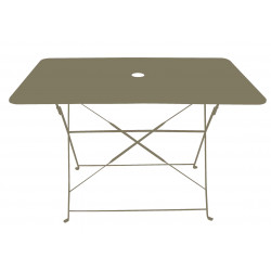 Table rectangulaire d'extérieur pliante Bistro en acier - Taupe de marque CHALET & JARDIN, référence: J7187100