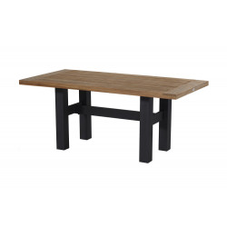 Table Sophie Yasmani 180 x 95 cm - plateau en bois - pieds en aluminium noir de marque CHALET & JARDIN, référence: J7187500