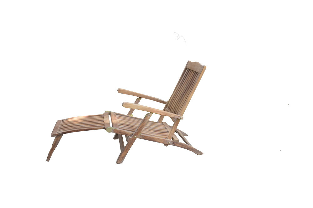 Transat Relax en bois repose pied détachable dossier inclinable