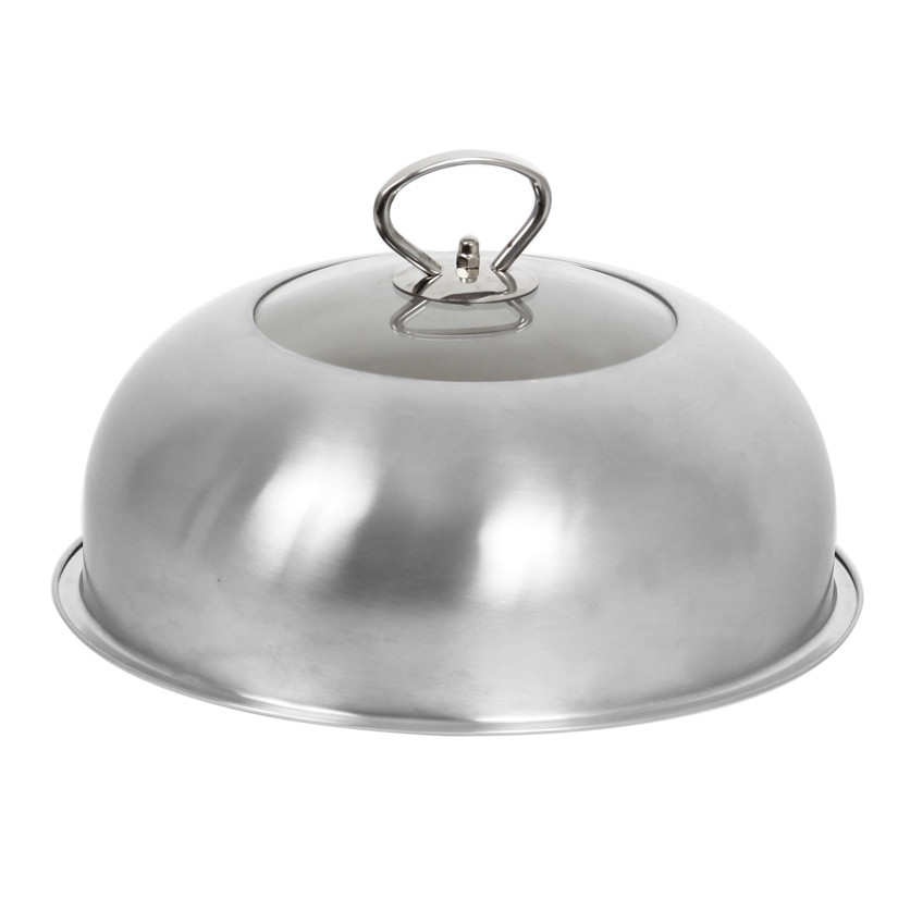 Cloche de cuisson pour plancha vitrée inox Ø27cm Le Marquier - vue 3