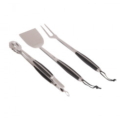 Set de 3 ustensiles Signature en inox (pince, spatule et fourchette) - 45 cm de marque LE MARQUIER, référence: J7196100