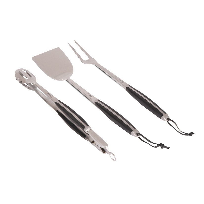 Set de 3 ustensiles Signature en inox (pince, spatule et fourchette) - 45 cm