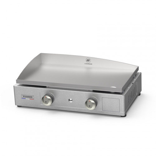 Plancha gaz 260 inox - 2 brûleurs - pieds reglables - LE MARQUIER