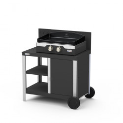 Plancha électrique Allure DUO 260 - 220V + desserte Allure Duo - pieds réglables de marque LE MARQUIER, référence: J7197400