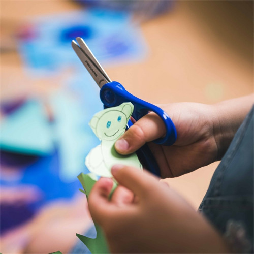 Ciseaux à bout rond pour enfants à partir de 6 ans - bleu - 13 cm - FISKARS