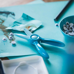 Premiers ciseaux pour enfants à partir de 2 ans - lames en plastique - bleu - FISKARS