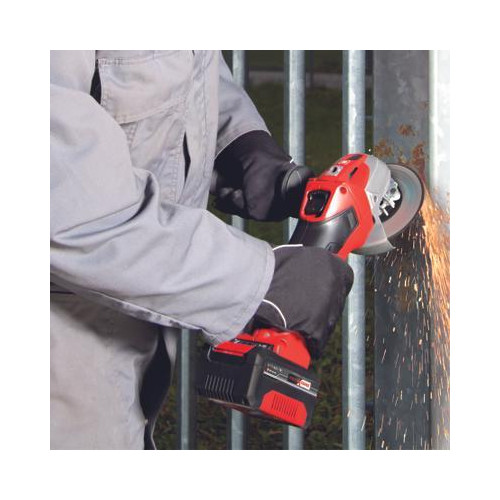 Meuleuse d’angle sans fil – TE-AG 18/115 Li – 18 V – Ø 115 mm – 8 500 tr/min – 28 mm – avec batterie 4,0 Ah et chargeur - EINHELL 