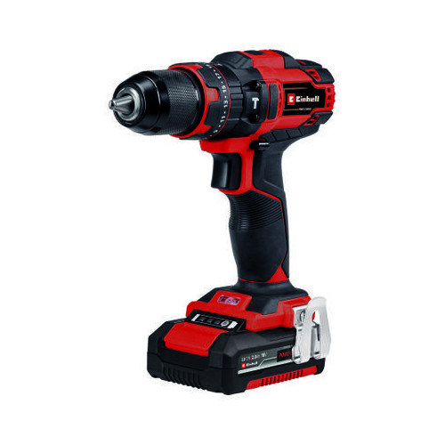 Perceuse-visseuse à percussion sans fil – TE-CD 18/40 Li-i +64 – 18 V – 40 Nm – 2 vitesses - 2×2,0 Ah + chargeur + 64 accessoire - EINHELL 