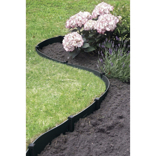 Bordure flexible Etik Bordura - Anthracite - 15 cm x 10 m - polyéthylène 100% recyclée - NORTENE 