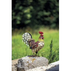 Coq décoratif stylisé Harry en métal - 34 x 3 x 35 cm de marque NORTENE , référence: J7200600