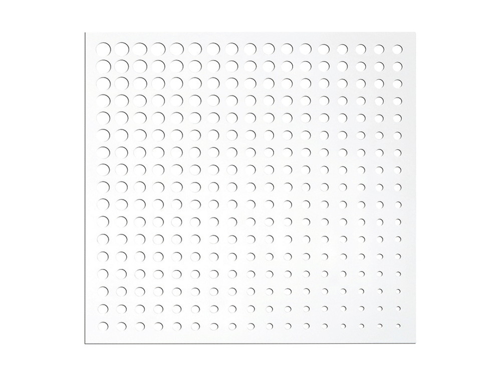 Panneau décoratif Moon blanc - 1 m carré en résine polypropylène - fixé au mur