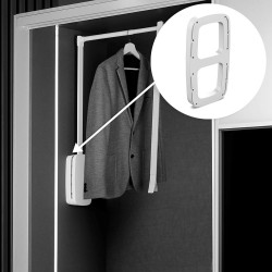 Accessoire latéral pour penderie rabattable pour armoire Sling, Plastique blanc de marque EMUCA, référence: B7207100