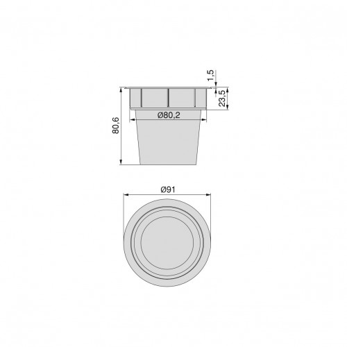 Lot de 5 accessoires porte-objets Pot, Plastique blanc - EMUCA