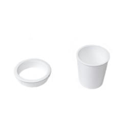 Lot de 5 accessoires porte-objets Pot, Plastique blanc - EMUCA