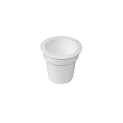 Lot de 5 accessoires porte-objets Pot, Plastique blanc - EMUCA