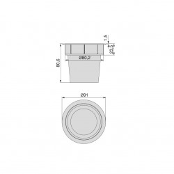 Lot de 5 accessoires porte-objets Pot, Plastique noir - EMUCA