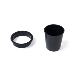 Lot de 5 accessoires porte-objets Pot, Plastique noir - EMUCA