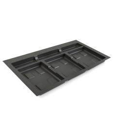 Base Recycle pour poubelles pour tiroir de cuisine, Module 800 mm, gris antracite de marque EMUCA, référence: B7209200