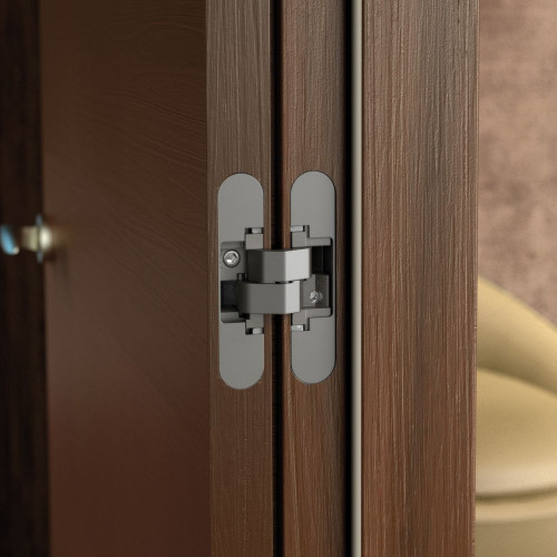 Charnière invisible pour portes., 80 Kg, Peint en aluminium - EMUCA