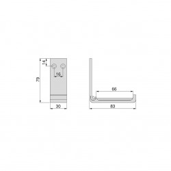 Lot de 5 cintres mural pliable - EMUCA