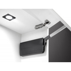 Compas Agile Flap pour portes relevables doubles., 3,7 - 7,2 Kg, Plastique gris antracite - EMUCA