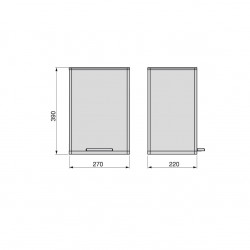 Conteneur rectangulaire extérieur pour le recyclage avec ouverture à pédale - EMUCA