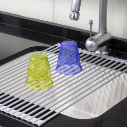 Égouttoir à vaisselle flexible en silicone et acier - EMUCA