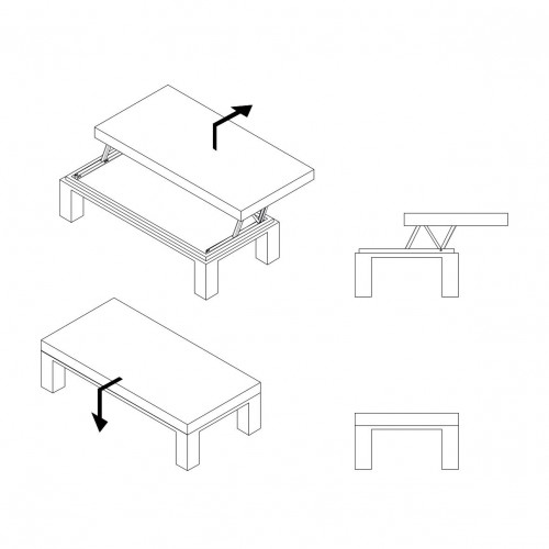 Ensemble de 2 mécanismes de levage pour tables basses - EMUCA