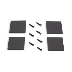 Jeu de pieds rectangulaires Square pour table, H 720 x 600 mm, Peint en noir - EMUCA