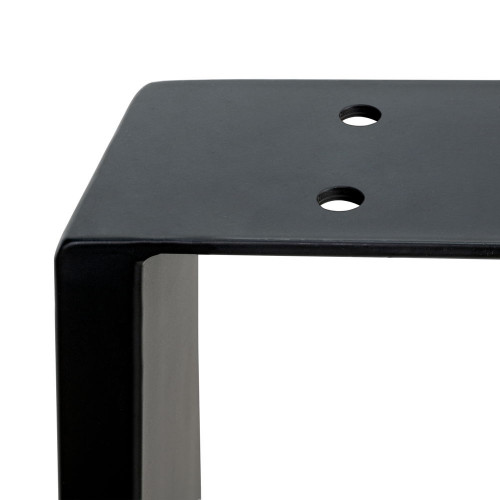 Jeu de pieds rectangulaires Square pour table, H 720 x 600 mm, Peint en noir - EMUCA