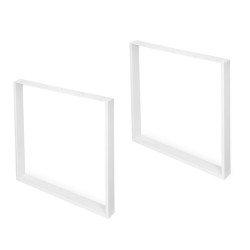 Jeu de pieds rectangulaires Square pour table, H 720 x 800 mm, Peint en blanc de marque EMUCA, référence: B7220800