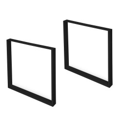 Jeu de pieds rectangulaires Square pour table, H 720 x 800 mm, Peint en noir de marque EMUCA, référence: B7220900