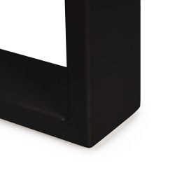 Jeu de pieds rectangulaires Square pour table, H 720 x 800 mm, Peint en noir - EMUCA