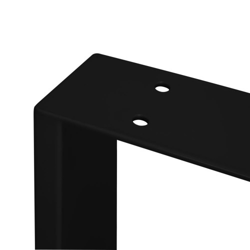 Jeu de pieds rectangulaires Square pour table, H 720 x 800 mm, Peint en noir - EMUCA