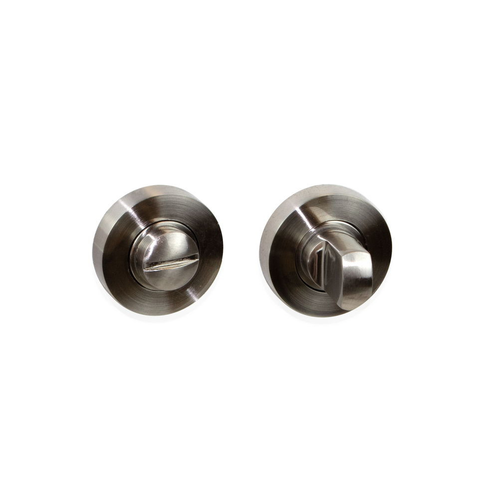 5 jeux rosace de condamnation, rosace ronde pour porte intérieur, Ø 35 mm, Nickel satiné