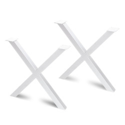 Jeux de pieds Cross pour table, 695 x 695 mm, Peint en blanc de marque EMUCA, référence: B7221700