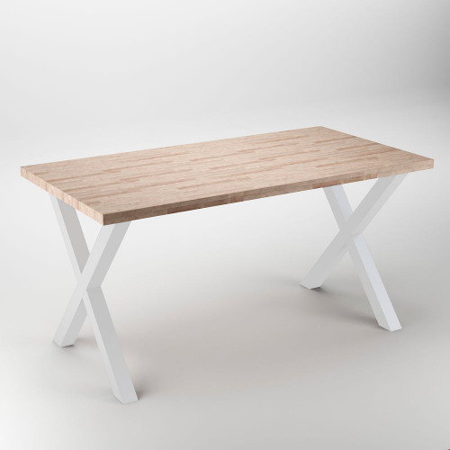 Jeux de pieds Cross pour table, 695 x 695 mm, Peint en blanc - EMUCA