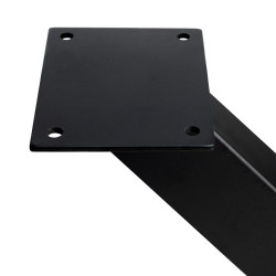 Jeux de pieds Cross pour table, 695 x 695 mm, Peint en noir - EMUCA