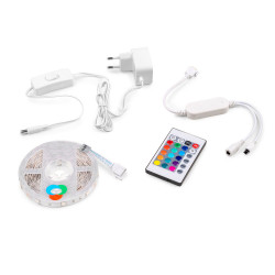 Kit de bande LED RGB Octans avec télécommande et contrôle WIFI via APP (12V DC) - EMUCA