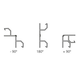 Kit de plinthes de cuisine Plasline avec accessoires union, H 100 mm, Anodisé satiné - EMUCA