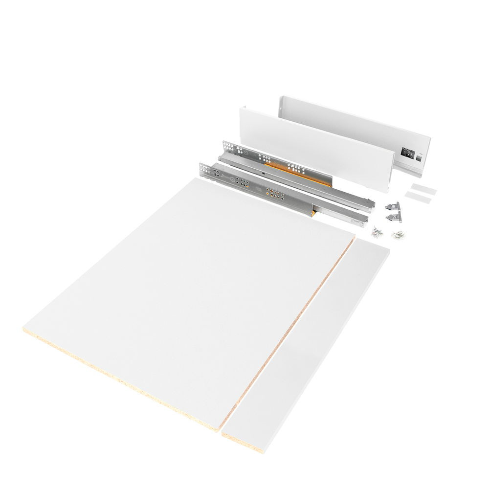 Kit de tiroir pour cuisine et salle de bain Vertex - panneaux inclus, H 93 x M 900, blanc