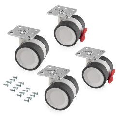 Kit roulettes Bowl 2 avec platine de montage de marque EMUCA, référence: B7224900