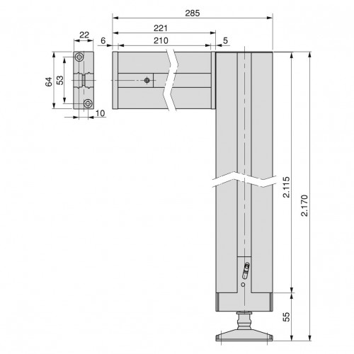 Kit structure modulaire Zero pour ferrures et profils, montage sol et mur, double - EMUCA