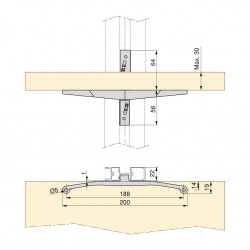 Kit Zero de supports pour étagères en bois et module - EMUCA