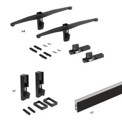 Kit Zero de supports pour étagères en bois et tringle de marque EMUCA, référence: B7227300