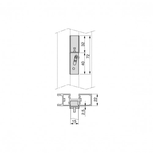 Kit Zero de supports pour étagères en bois et tringle - EMUCA